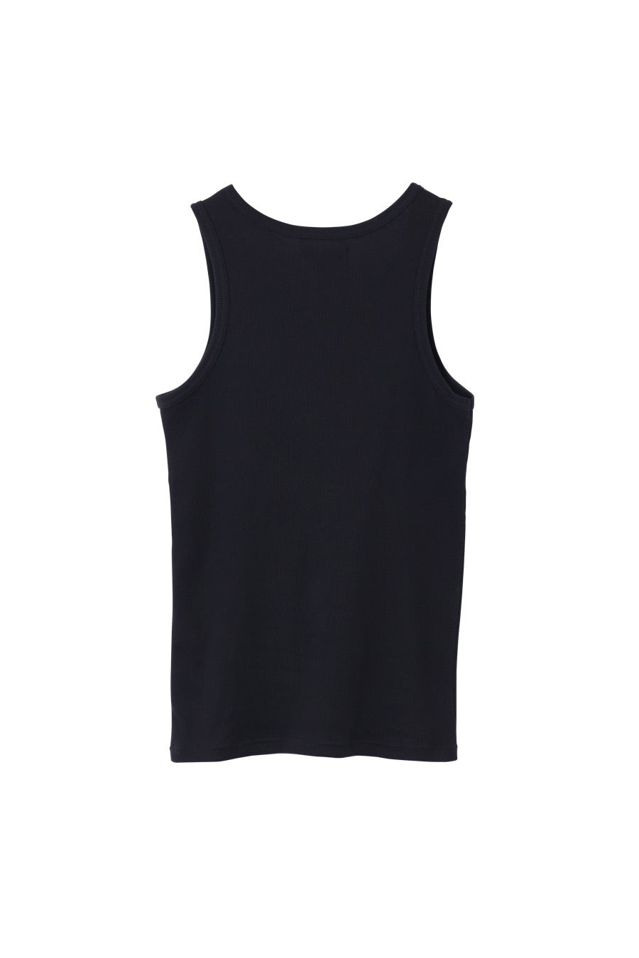 GIZA COTTON FRAISE STITCH TANK TOP BLACK