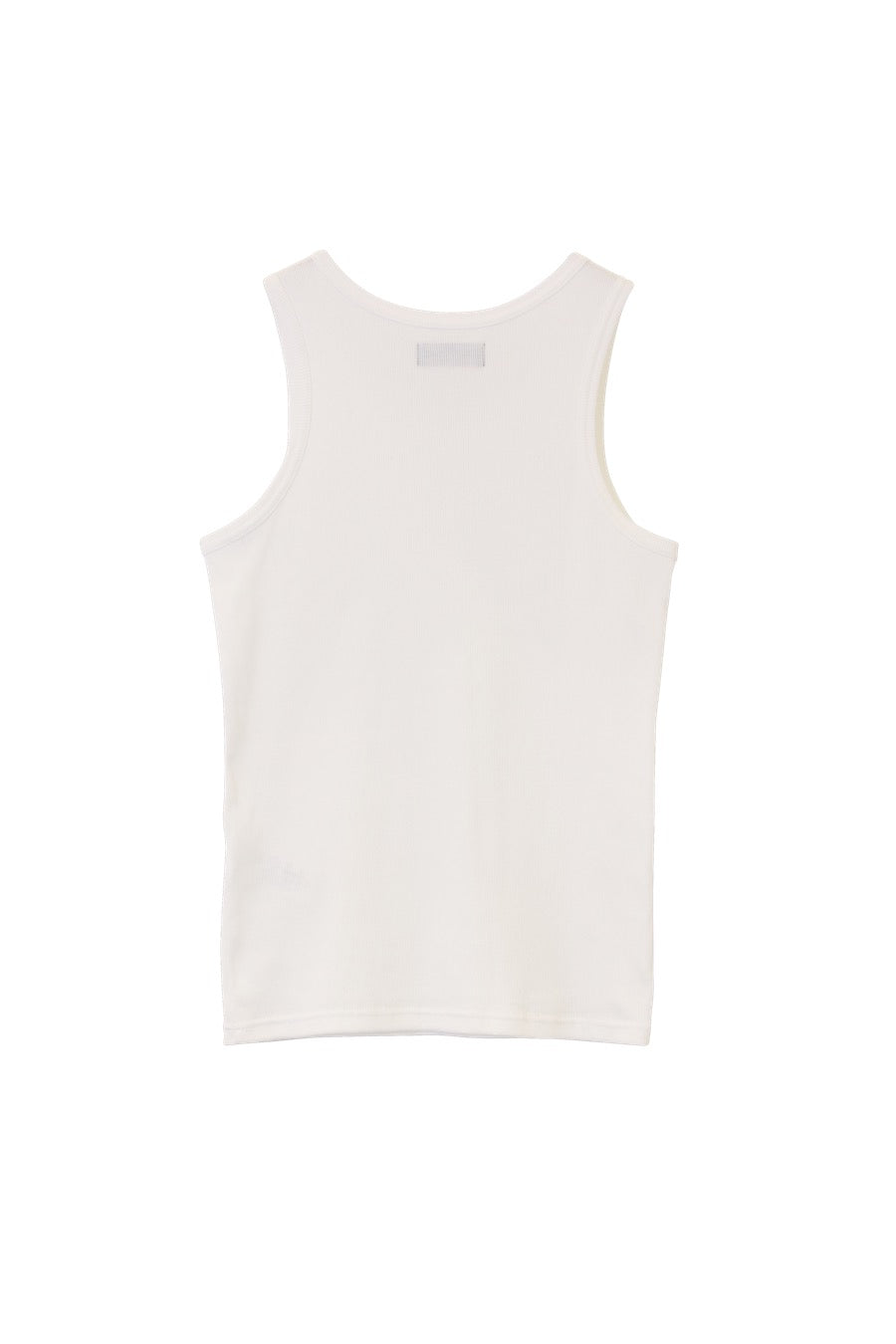 GIZA COTTON FRAISE STITCH TANK TOP WHITE