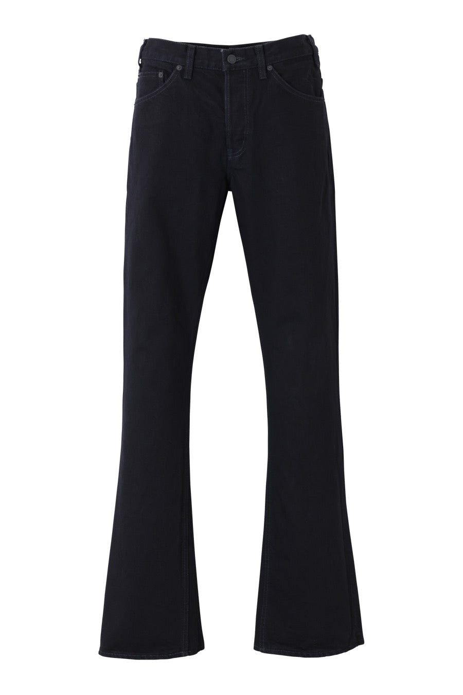 BLACK DENIM FLAIRE PANTS