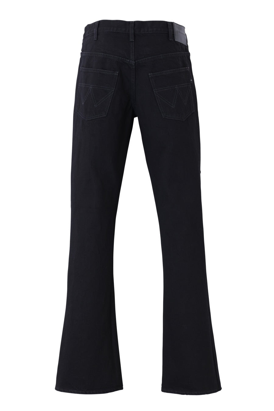 BLACK DENIM FLAIRE PANTS