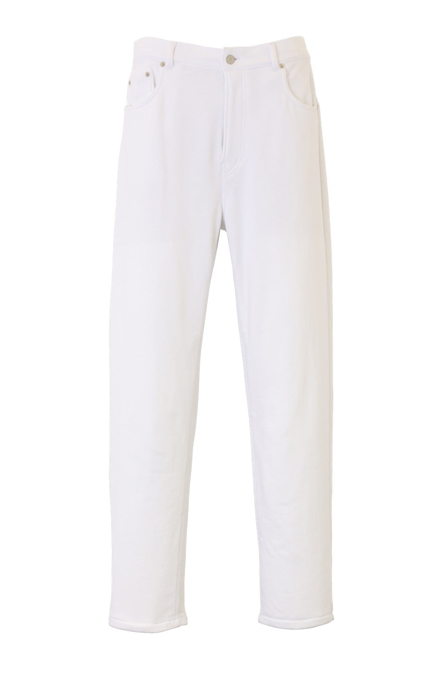 HEAVY COTTON 5-POCKET SWEAT PANTS WHITE