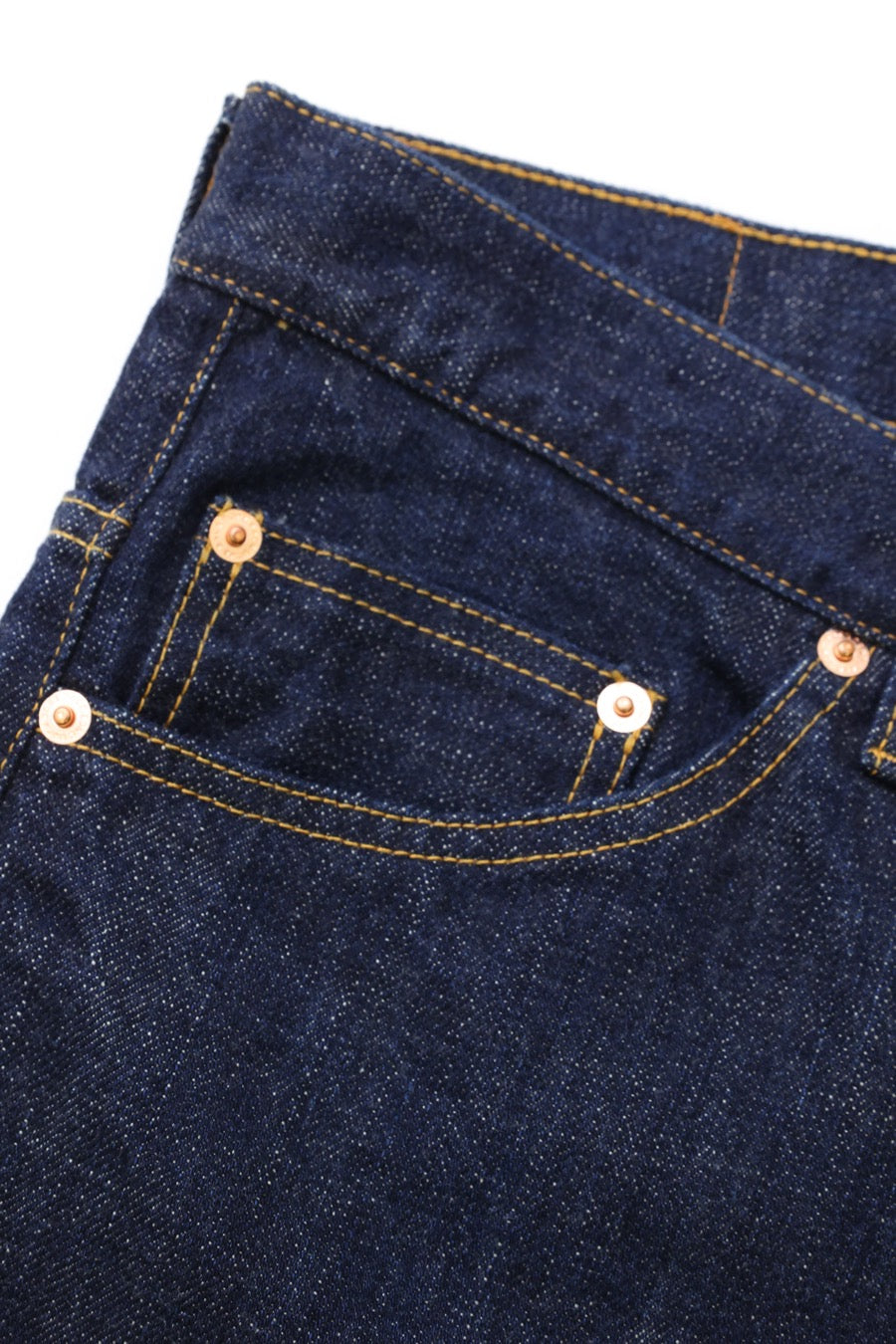 INDIGO DENIM STRAIGHT PANTS