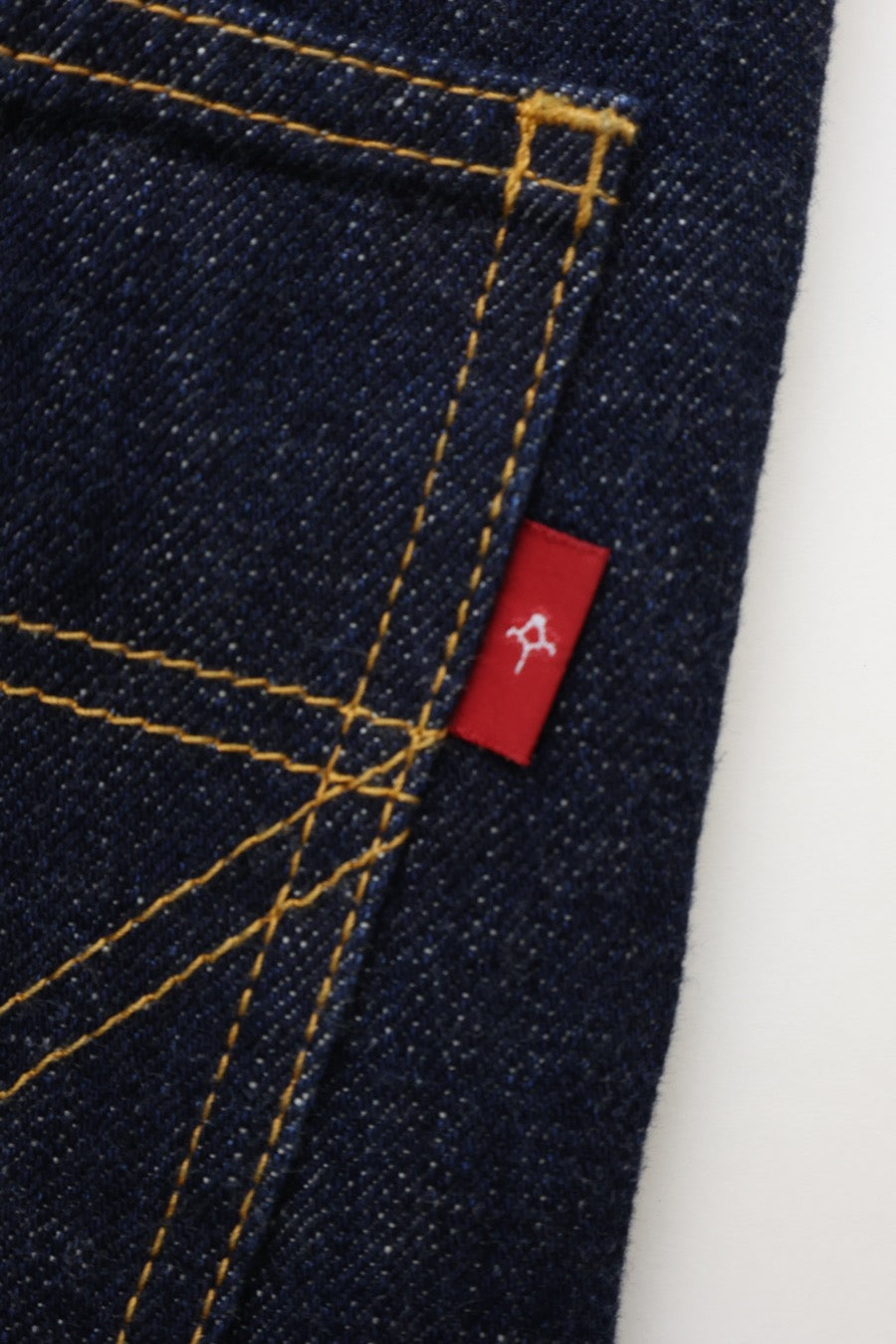 INDIGO DENIM STRAIGHT PANTS