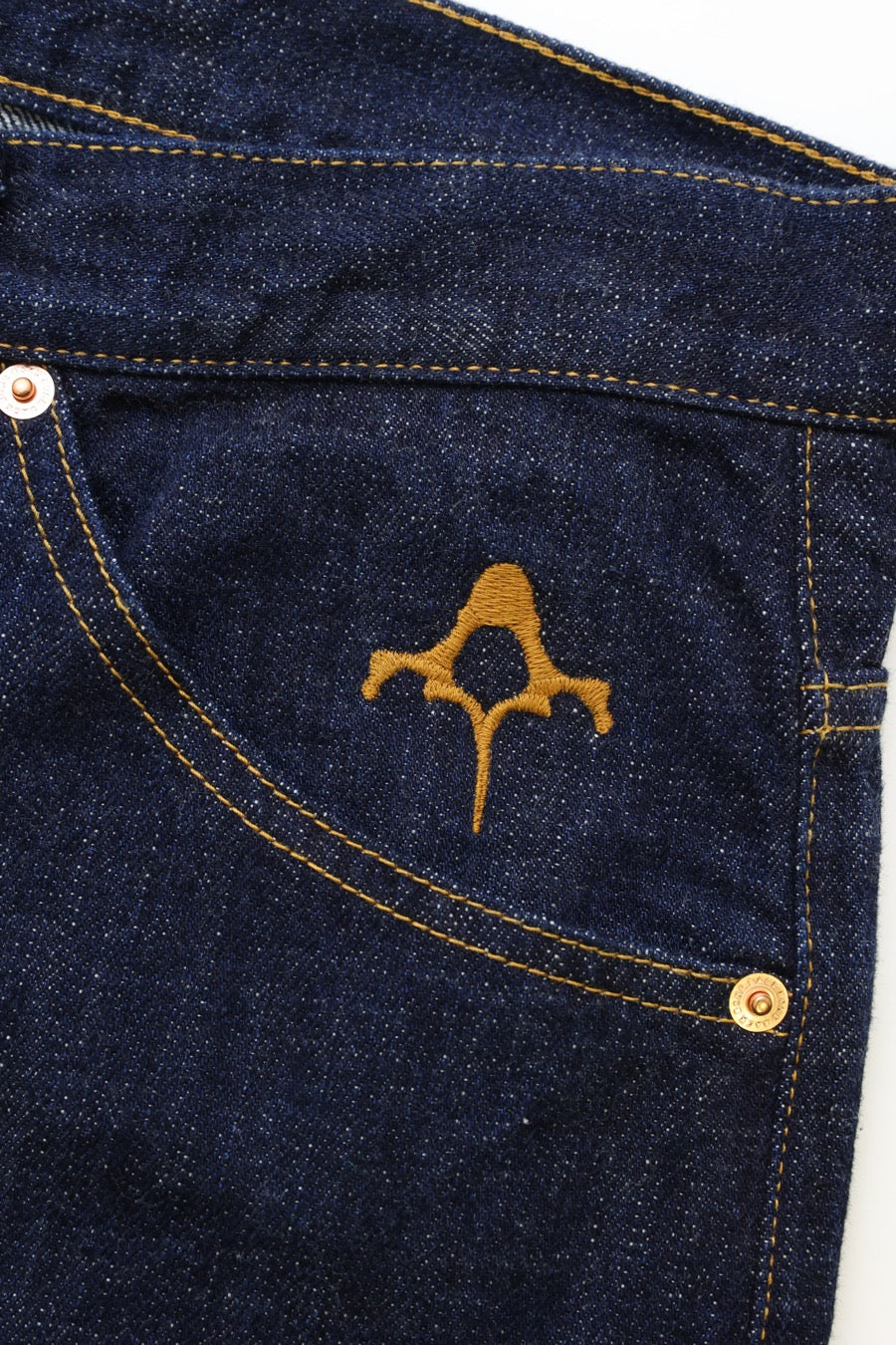 INDIGO DENIM WIDE PANTS