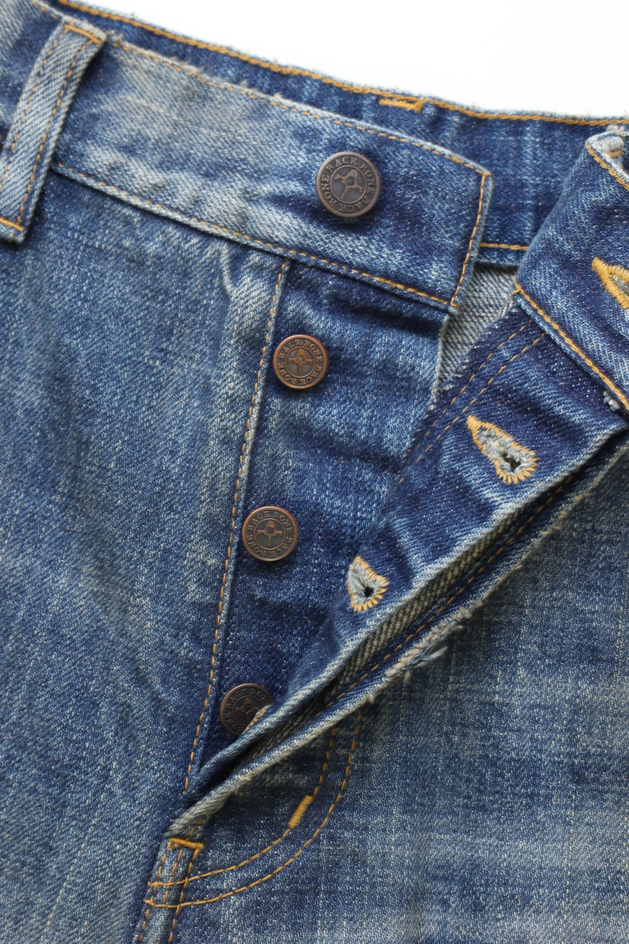 FADED INDIGO DENIM FLAIRE PANTS