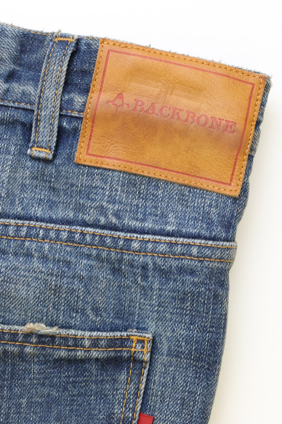 FADED INDIGO DENIM FLAIRE PANTS