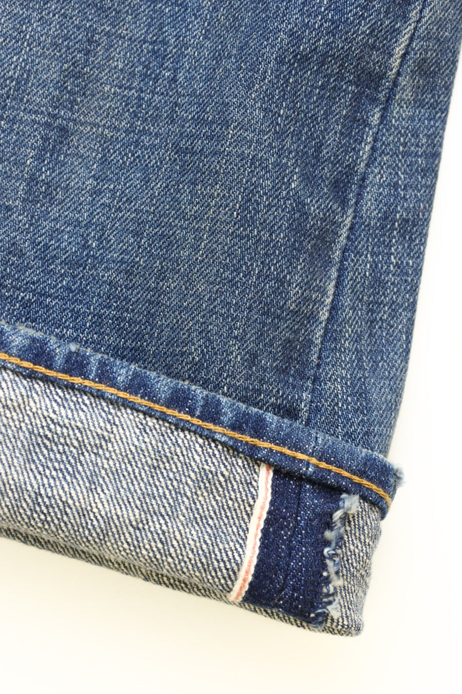 FADED INDIGO DENIM FLAIRE PANTS