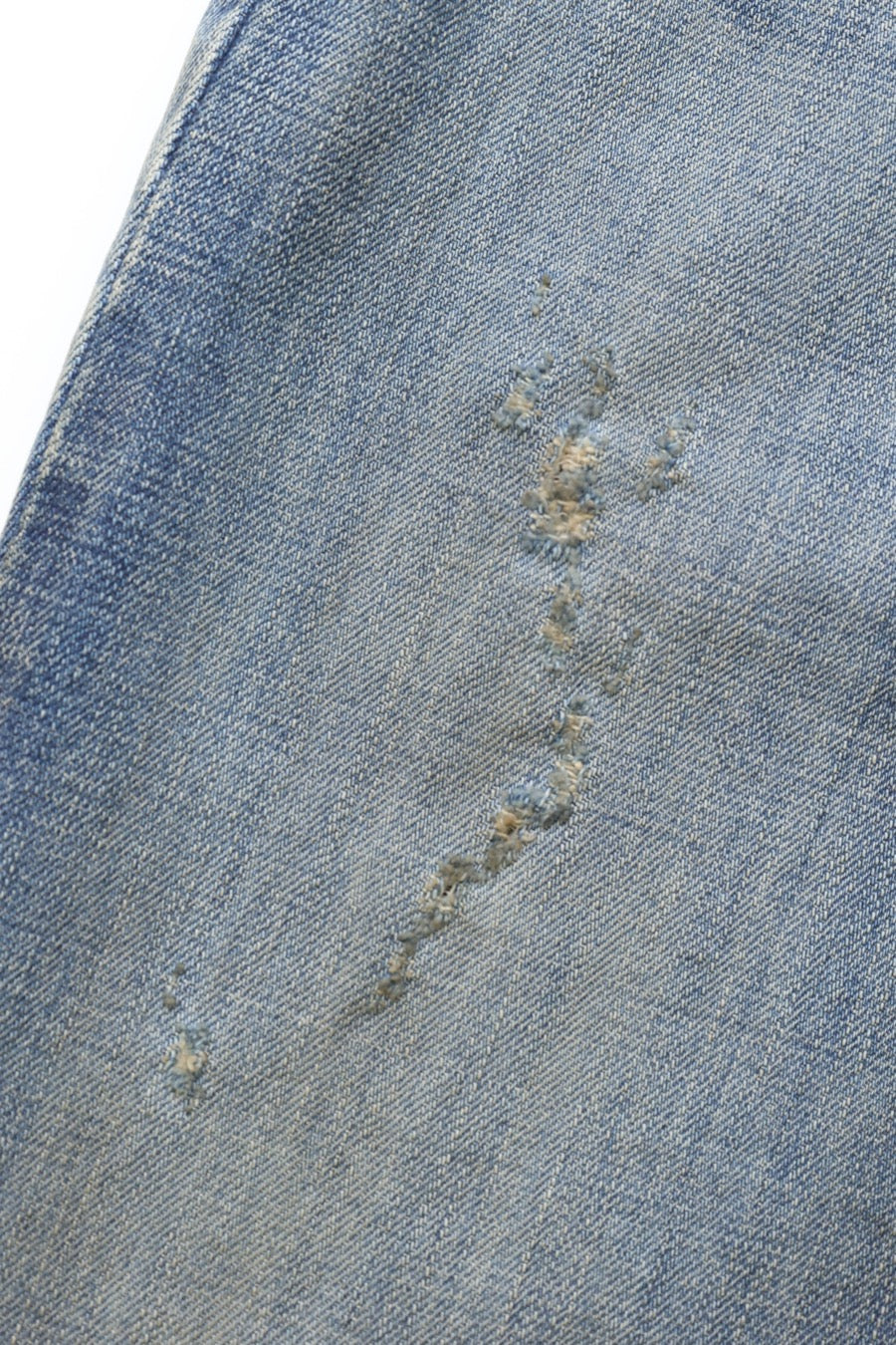 FADED INDIGO DENIM FLAIRE PANTS