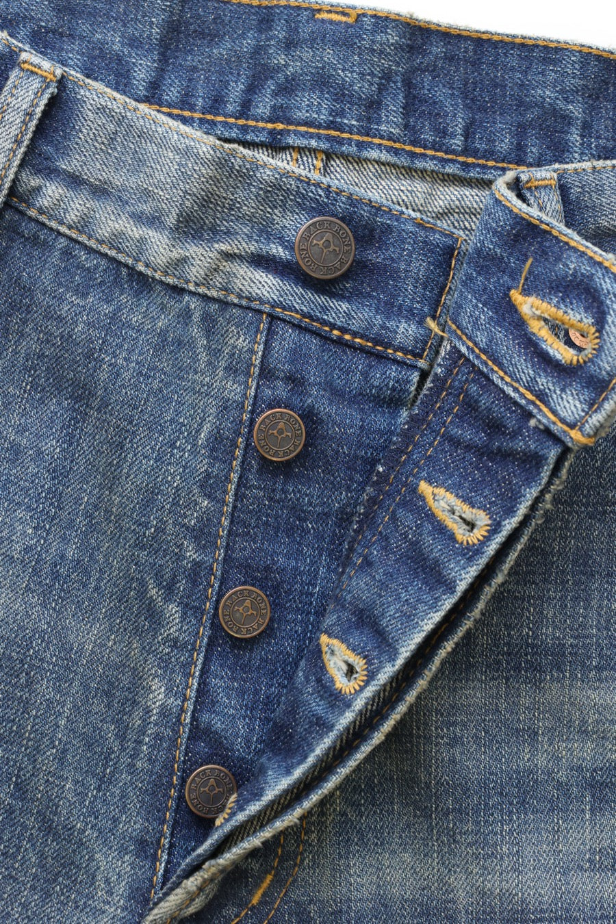 FADE INDIGO DENIM STRAIGHT PANTS