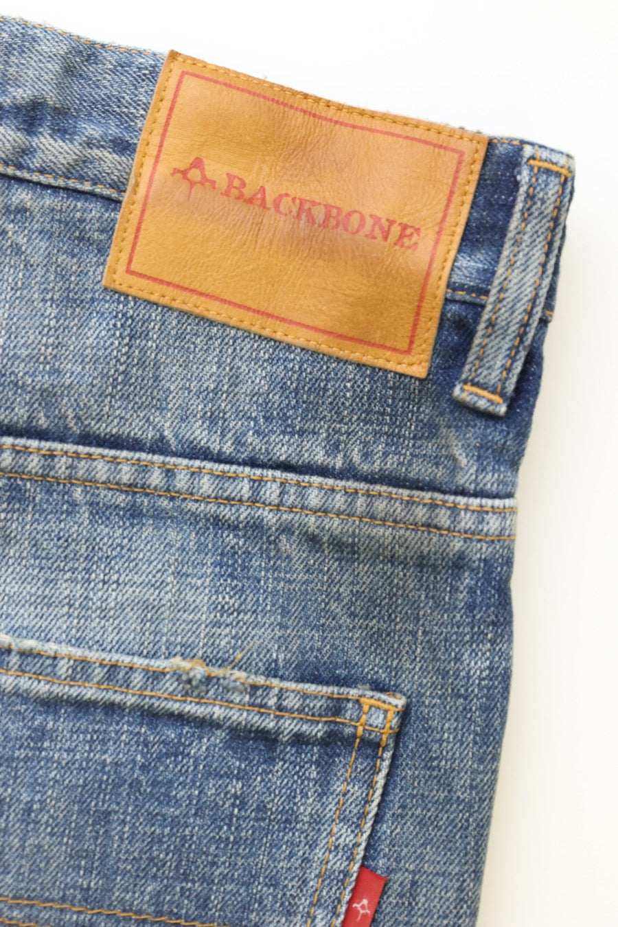 FADE INDIGO DENIM STRAIGHT PANTS