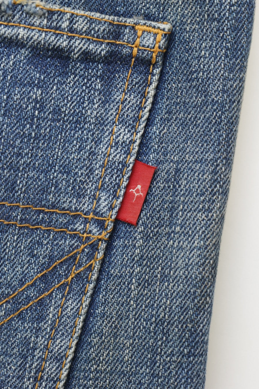 FADE INDIGO DENIM STRAIGHT PANTS
