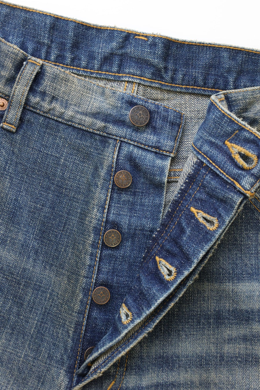 FADED INDIGO WIDE DENIM PANTS