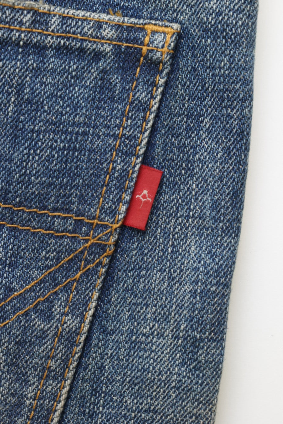 FADED INDIGO WIDE DENIM PANTS