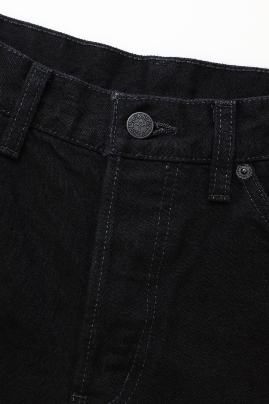 BLACK DENIM FLAIRE PANTS