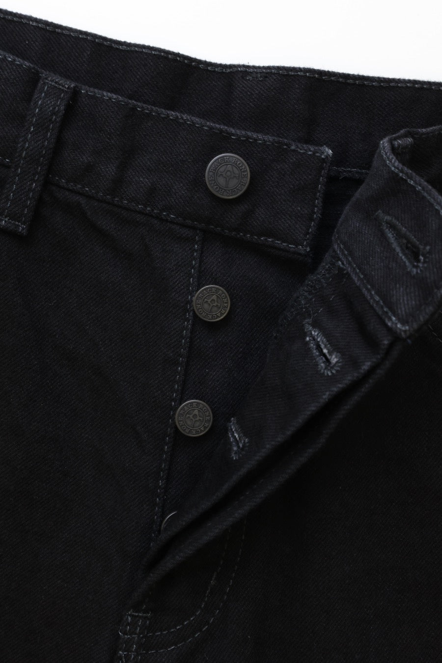 BLACK DENIM FLAIRE PANTS