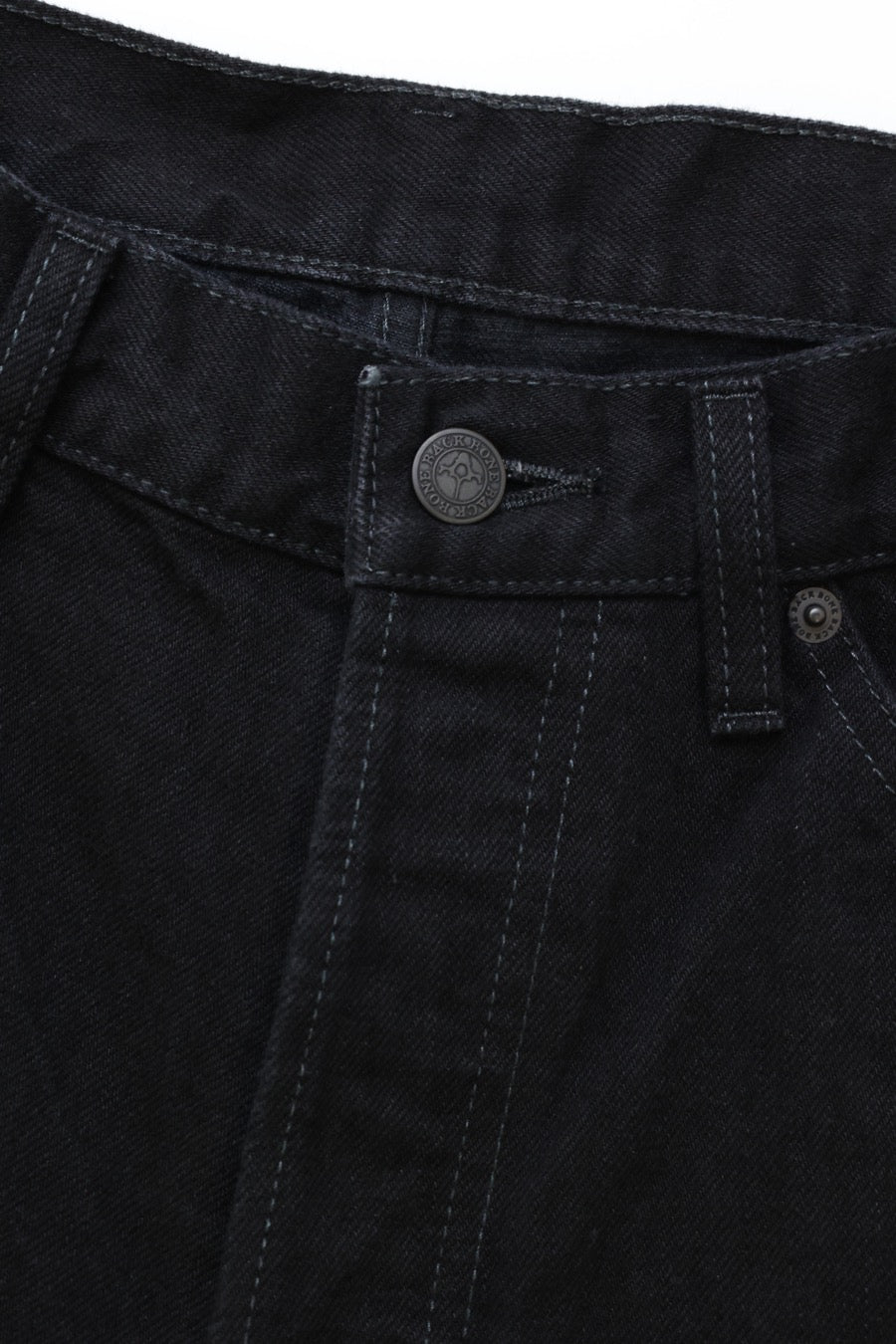 BLACK DENIM WIDE PANTS