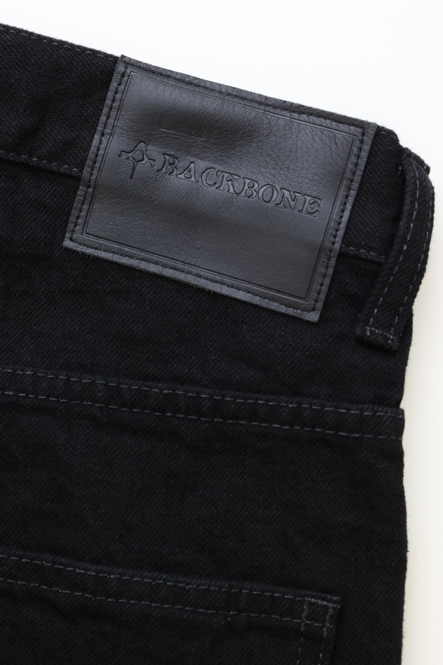 BLACK DENIM WIDE PANTS