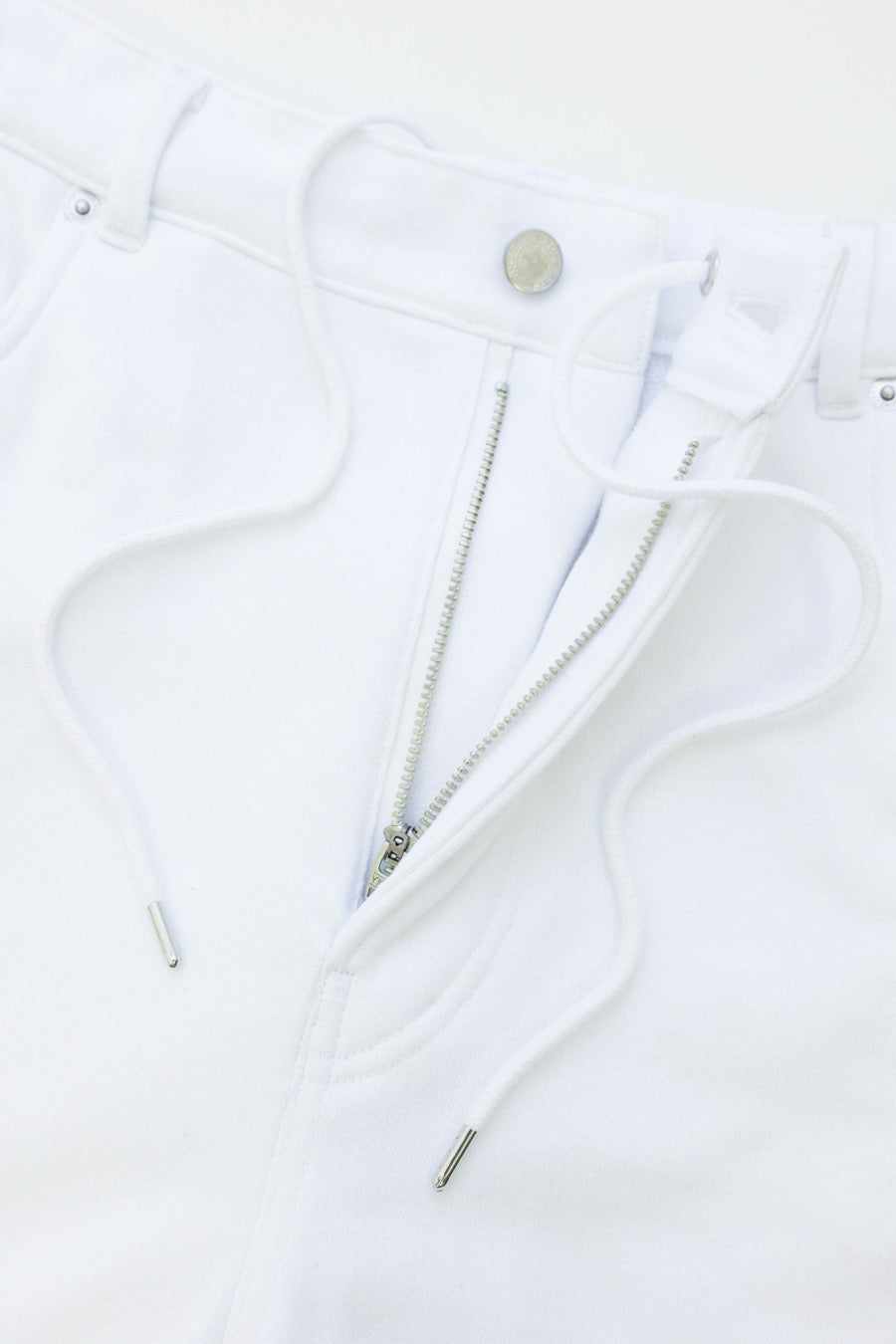 HEAVY COTTON 5-POCKET SWEAT PANTS WHITE
