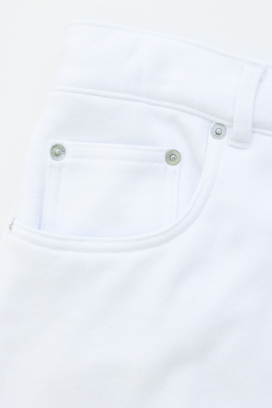 HEAVY COTTON 5-POCKET SWEAT PANTS WHITE