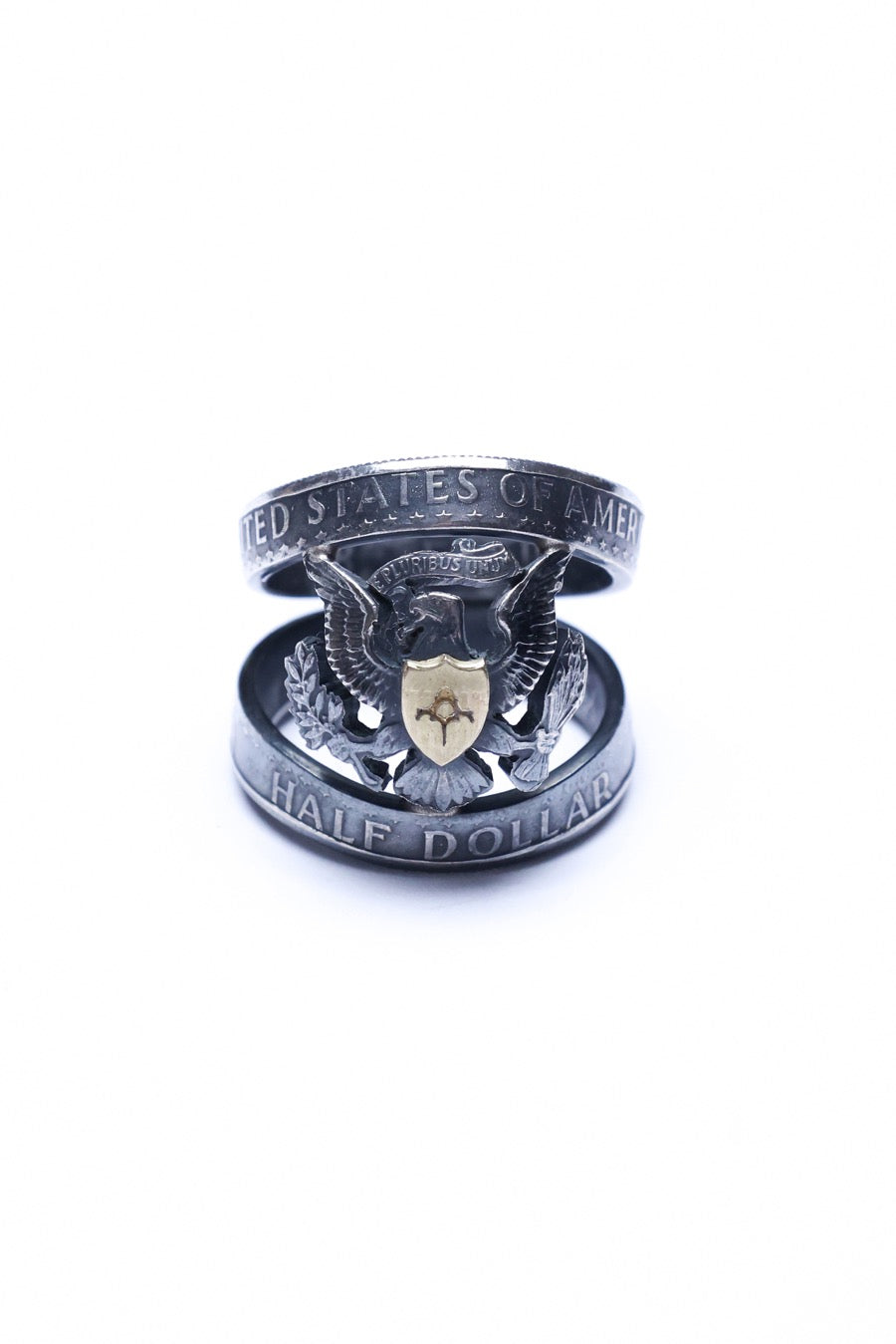 P.B.D. × BACKBONE EMBLEM COIN RING
