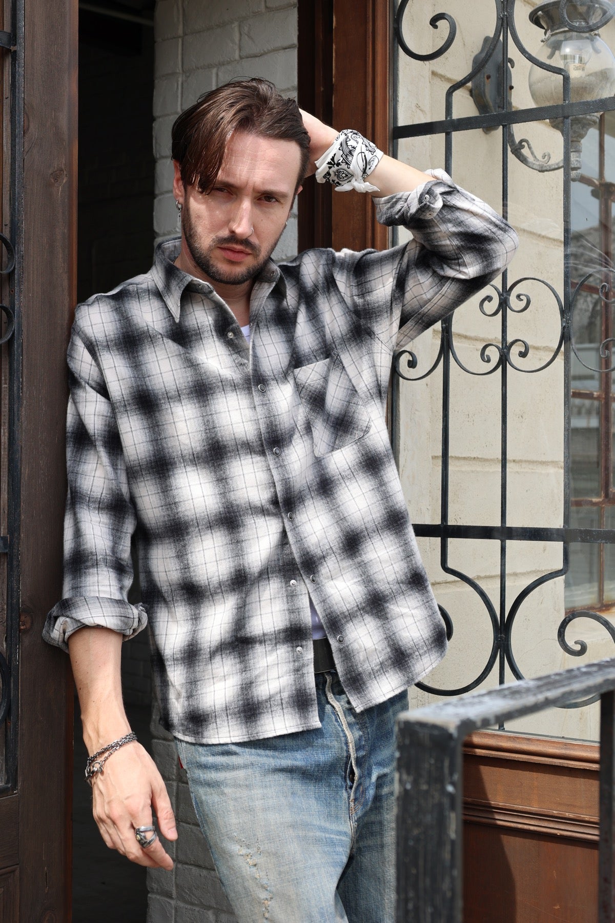 FLANNEL SHIRT WHITE