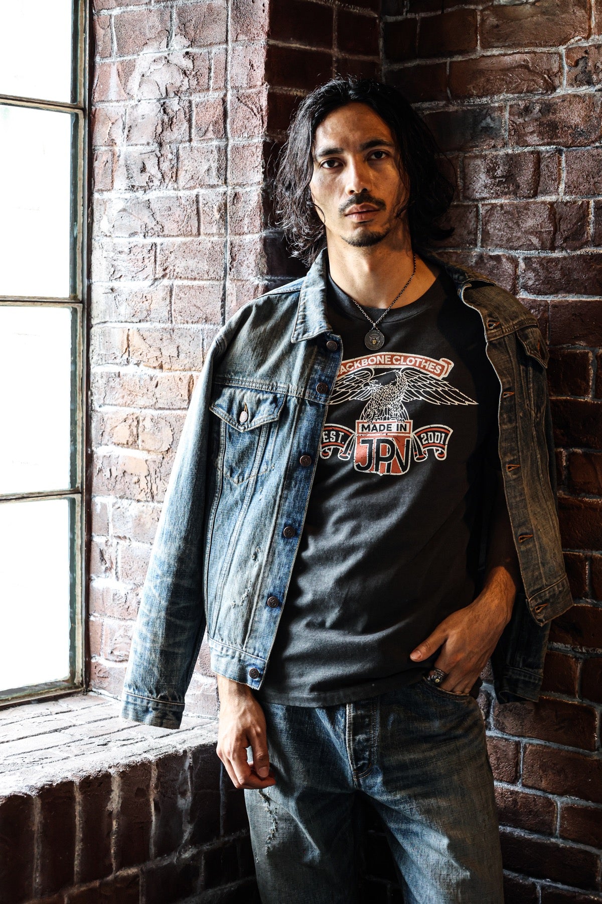 FADED INDIGO DENIM JACKET