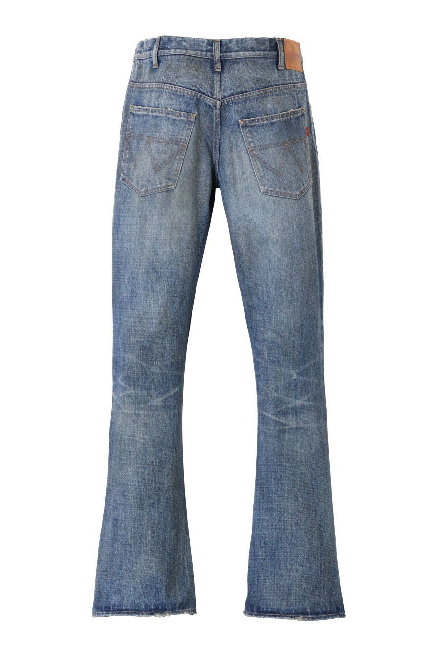 FADED INDIGO DENIM FLAIRE PANTS