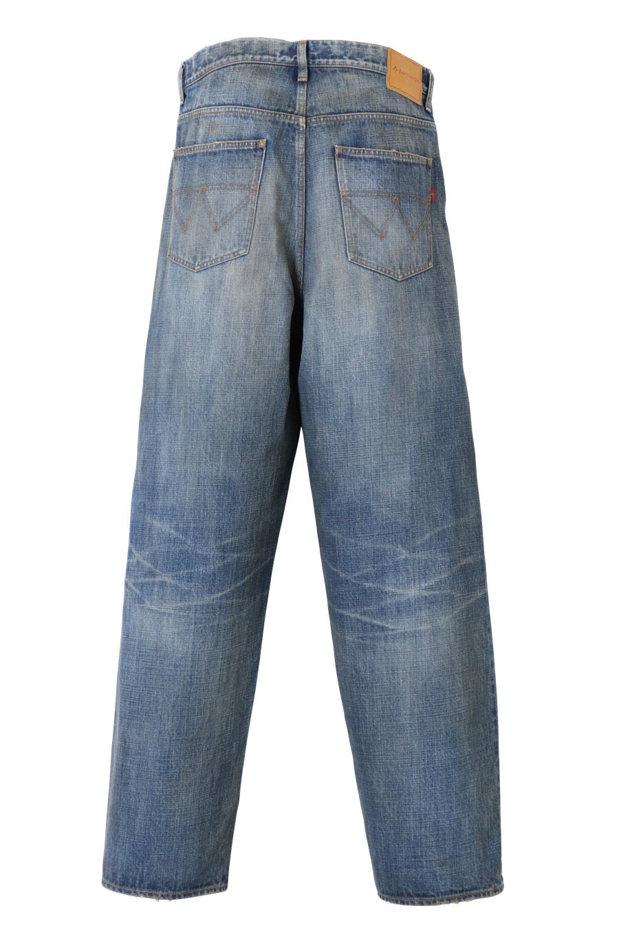 FADED INDIGO WIDE DENIM PANTS