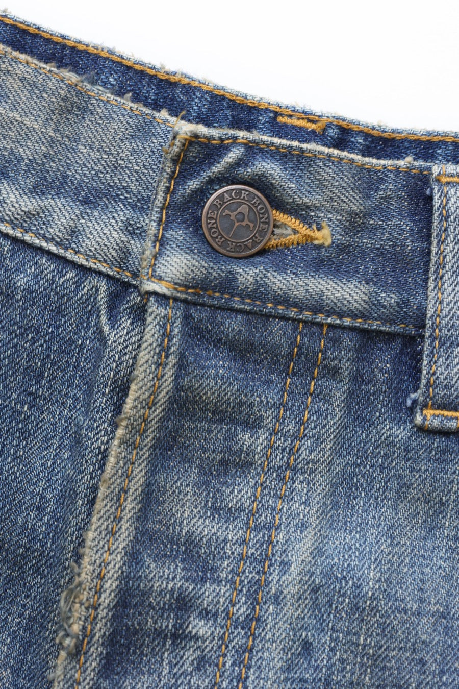 FADED INDIGO DENIM FLAIRE PANTS