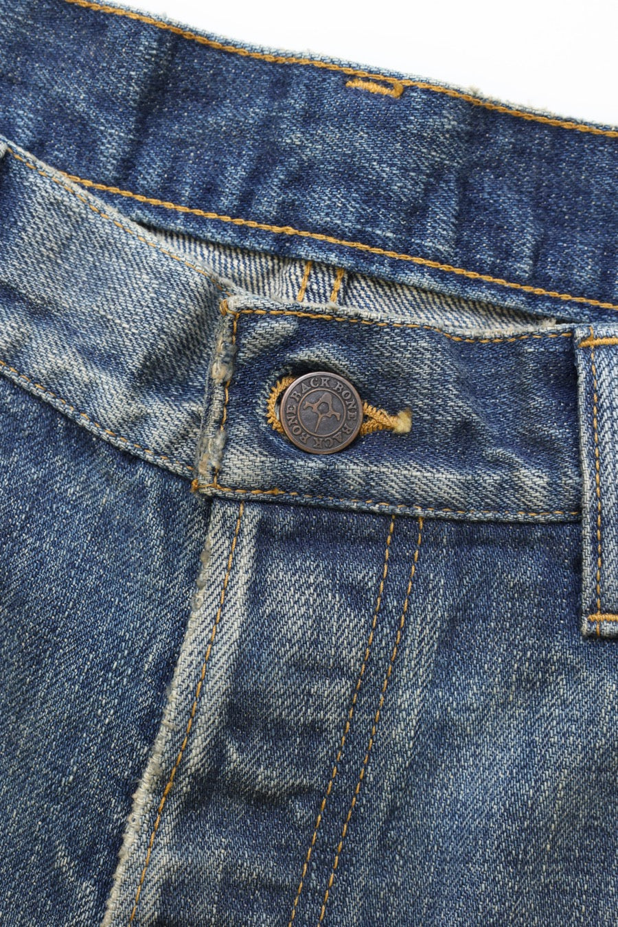 FADE INDIGO DENIM STRAIGHT PANTS