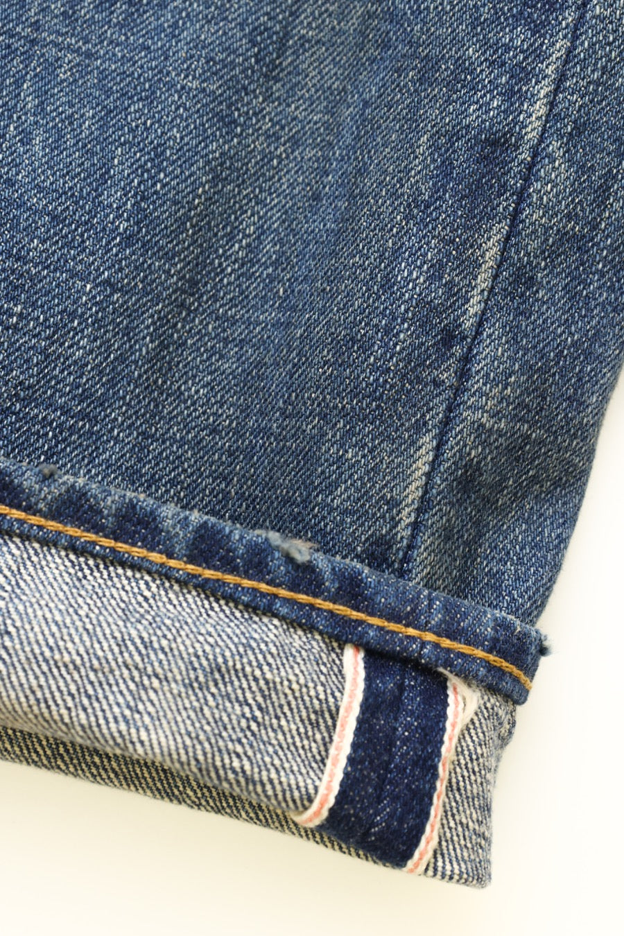 FADE INDIGO DENIM STRAIGHT PANTS