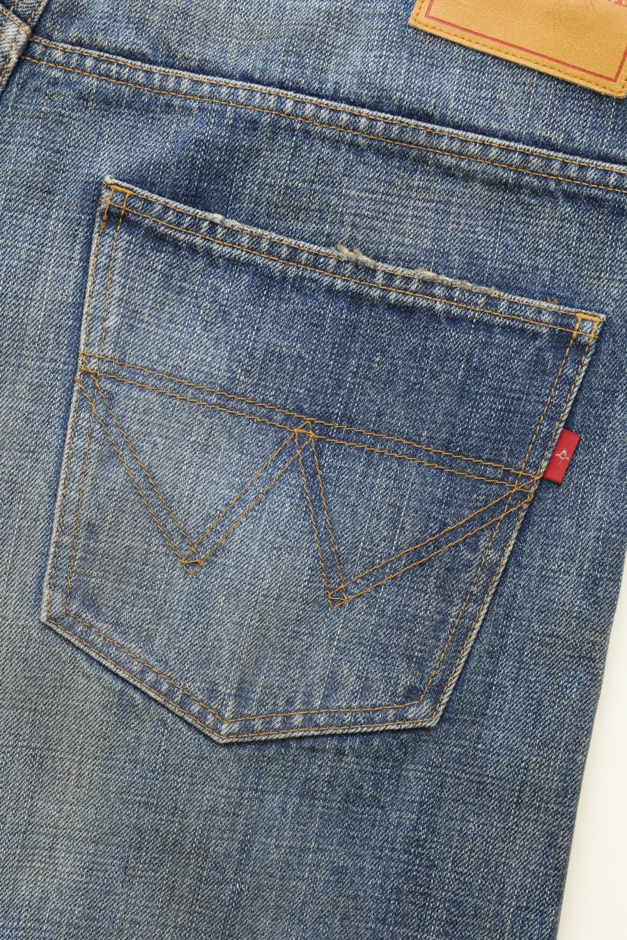 FADED INDIGO WIDE DENIM PANTS