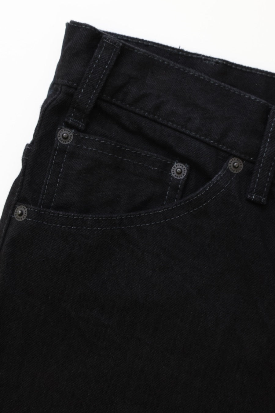 BLACK DENIM FLAIRE PANTS
