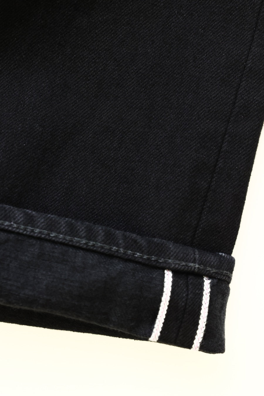 BLACK DENIM WIDE PANTS