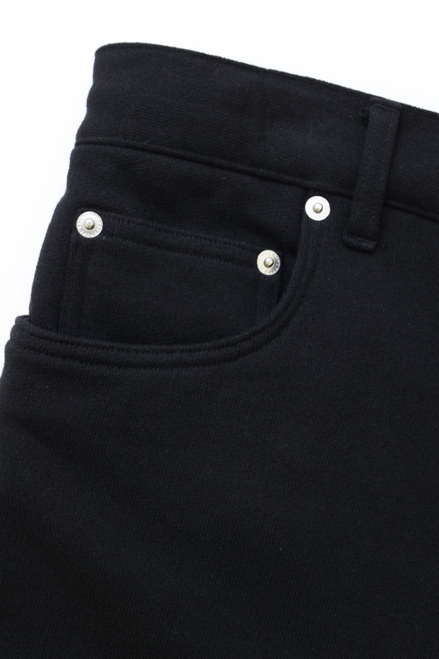 HEAVY COTTON 5-POCKET SWEAT PANTS BLACK